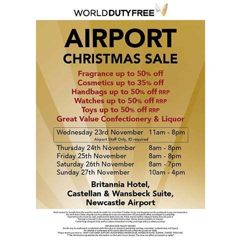 Newcastle Airport Duty Free Sale 2016